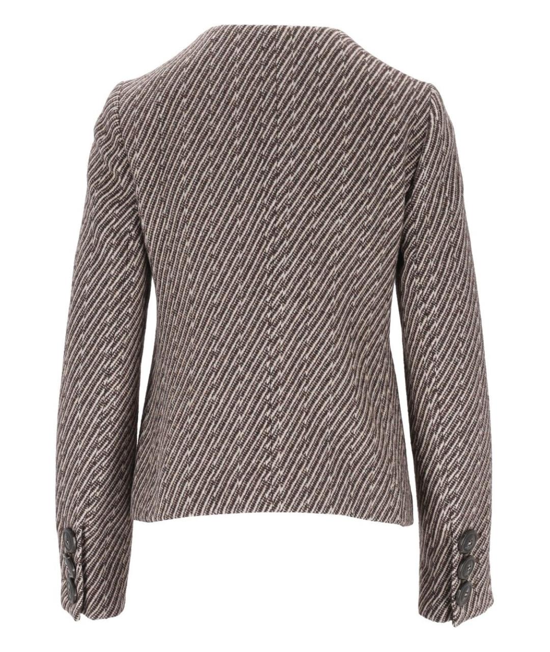 EMPORIO ARMANI Коричневый полиэстеровый жакет/пиджак, фото 2