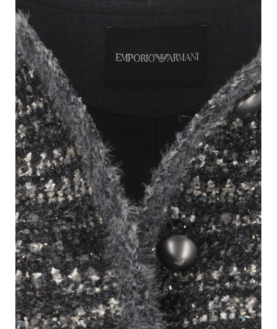 EMPORIO ARMANI Серый полиэстеровый жакет/пиджак, фото 5