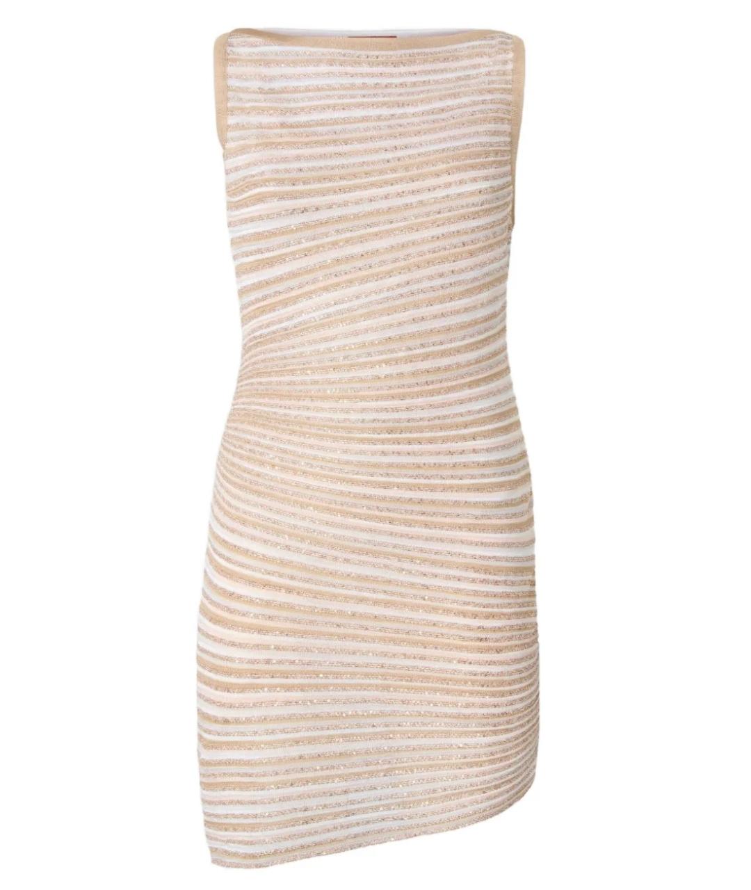 MISSONI Бежевое вискозное коктейльное платье, фото 1