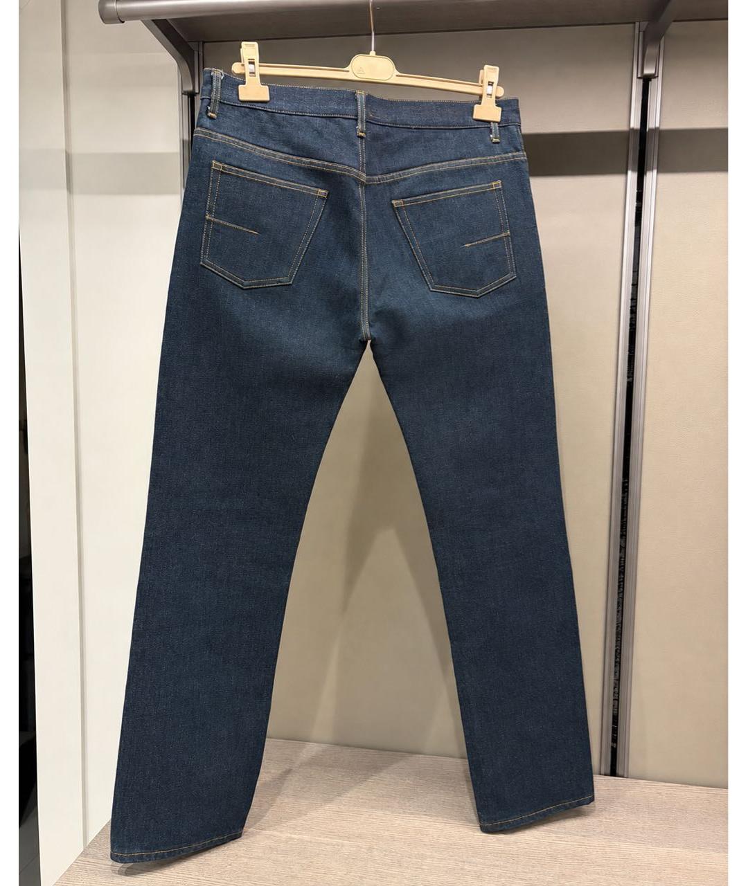 CHRISTIAN DIOR Темно-синие хлопковые прямые джинсы, фото 2