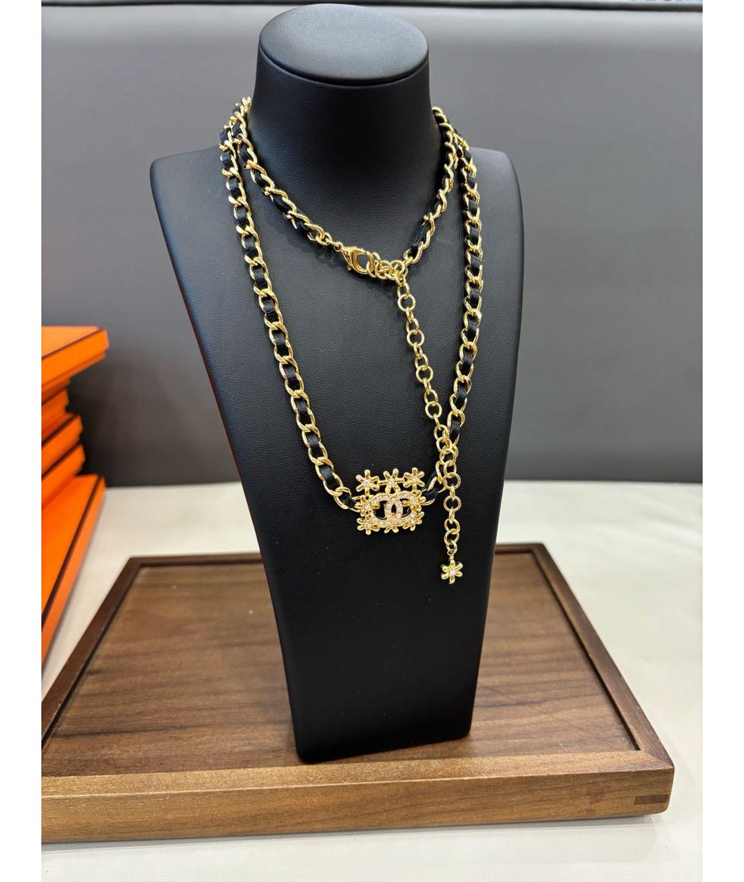 CHANEL Черное колье, фото 4