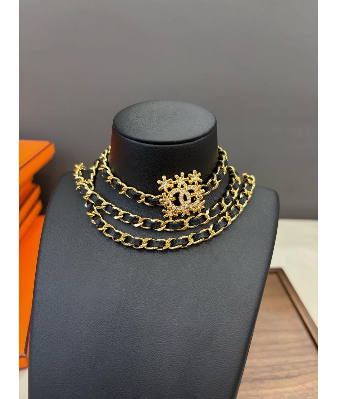 CHANEL Черное колье, фото 5