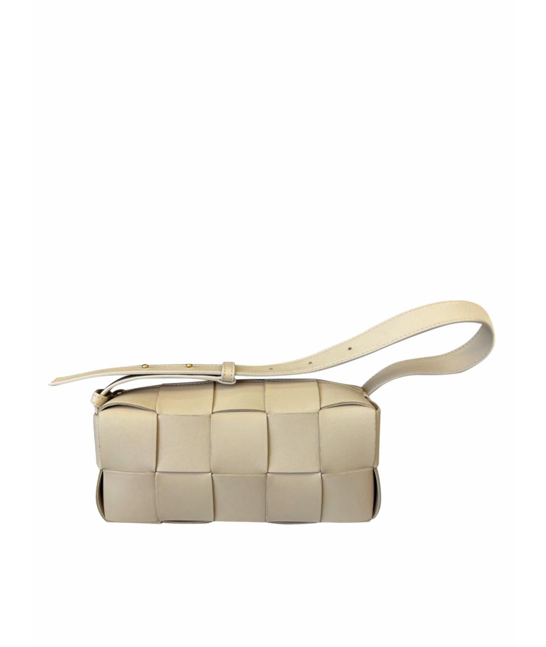 BOTTEGA VENETA Бежевая кожаная сумка через плечо, фото 1