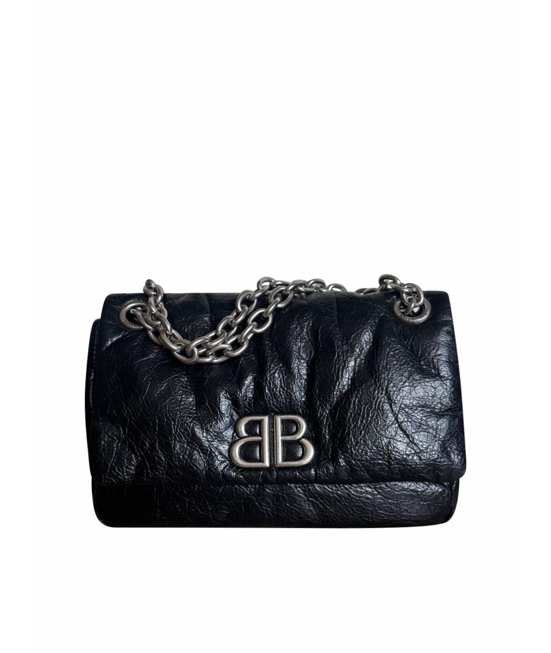 BALENCIAGA Черная кожаная сумка через плечо, фото 1