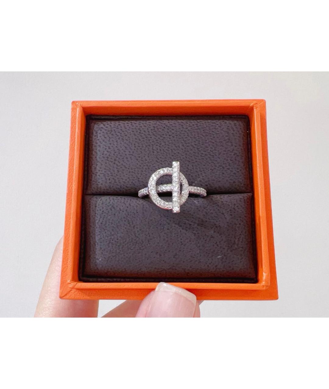 HERMES Серебряное кольцо из белого золота, фото 2