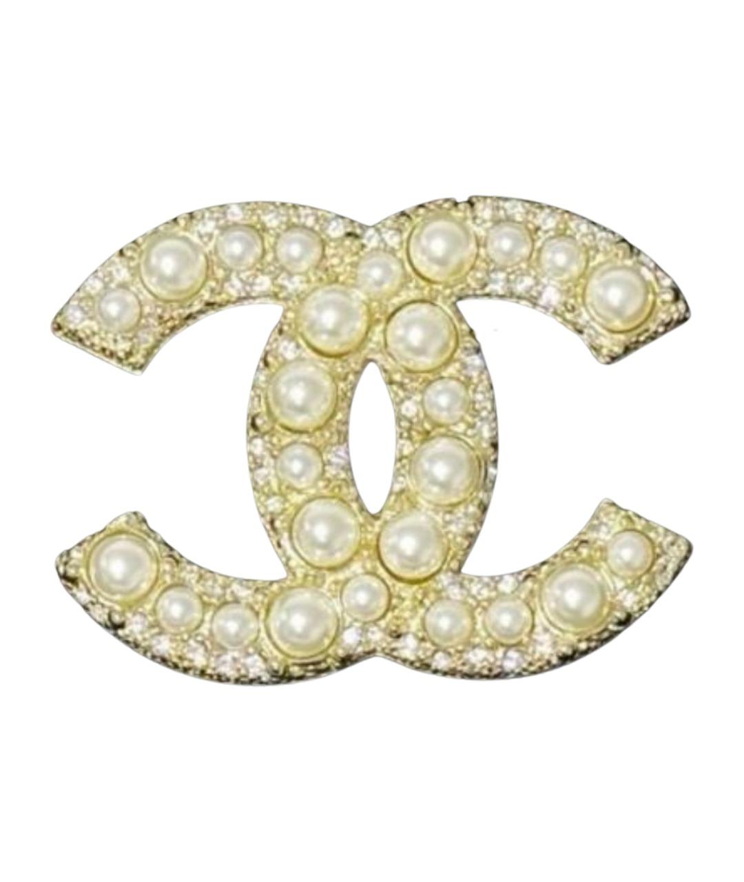 CHANEL Золотая металлическая булавка / брошь, фото 1