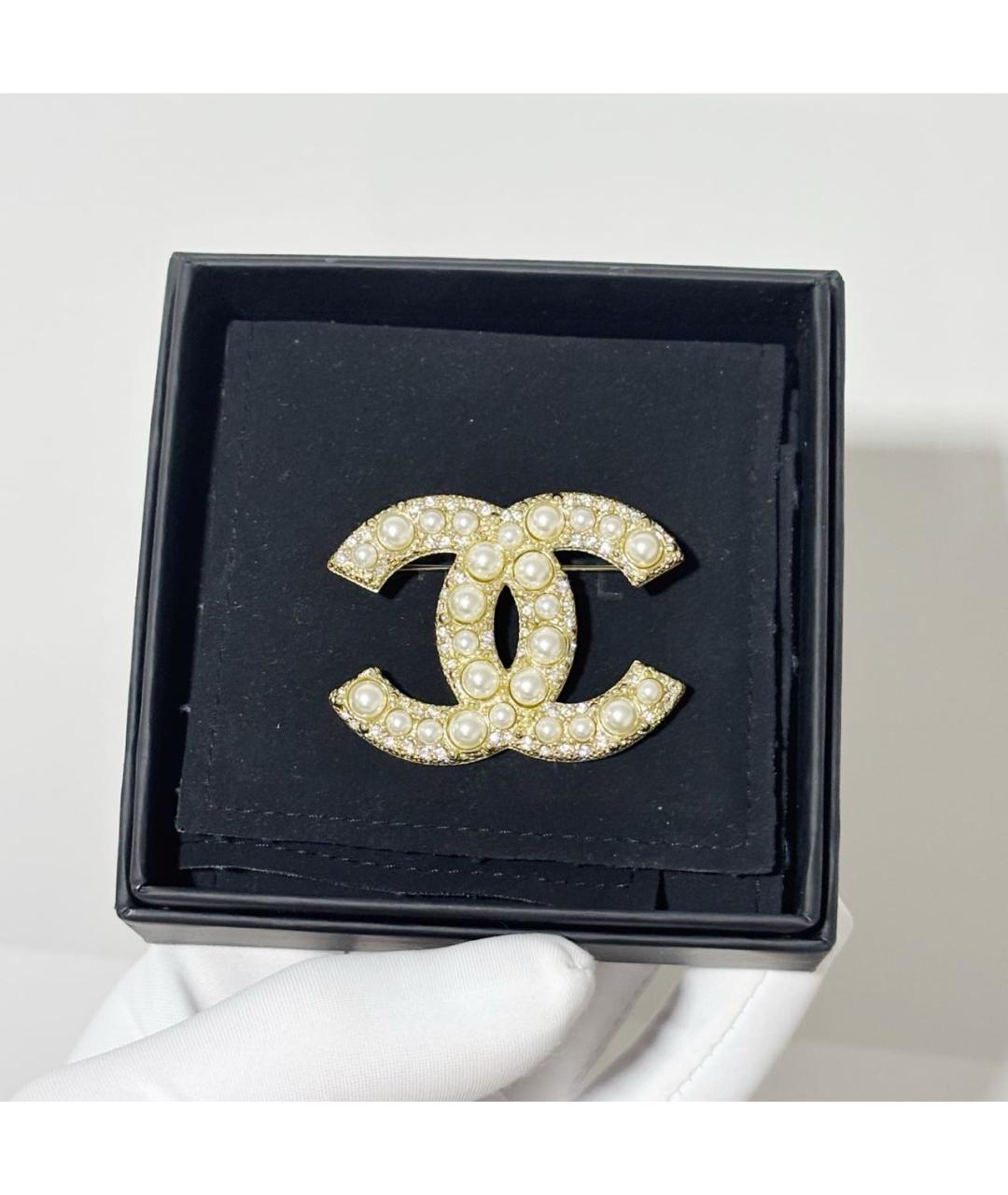 CHANEL Золотая металлическая булавка / брошь, фото 5