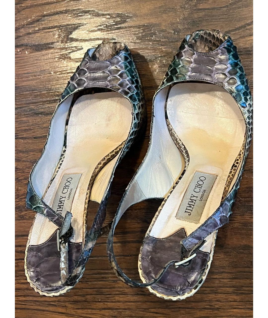 JIMMY CHOO Мульти босоножки из кожи питона, фото 3