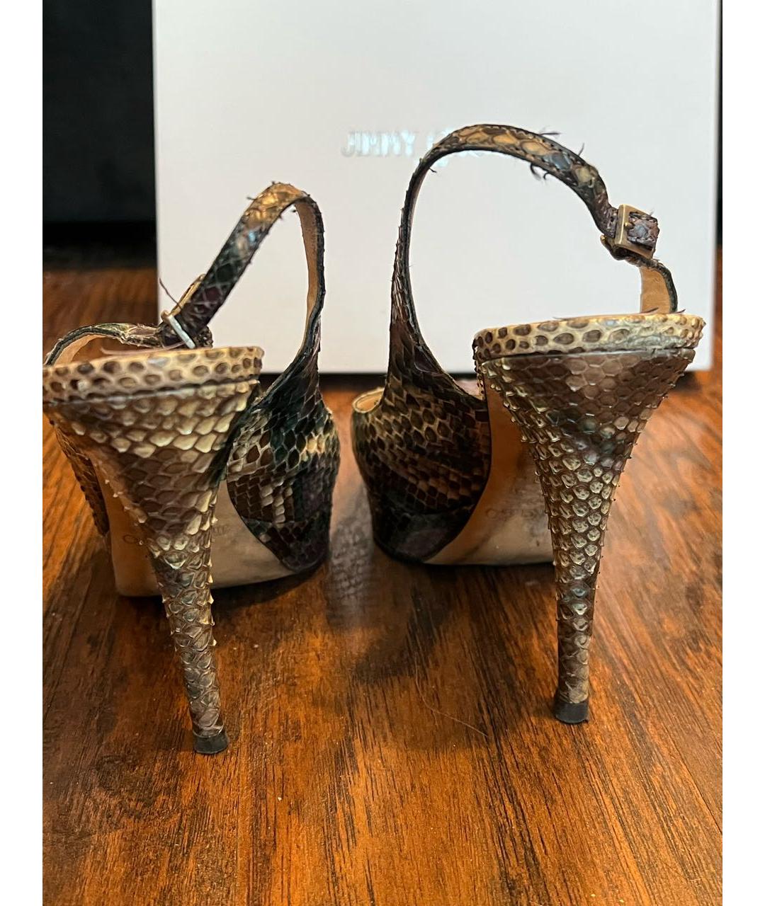 JIMMY CHOO Мульти босоножки из кожи питона, фото 4