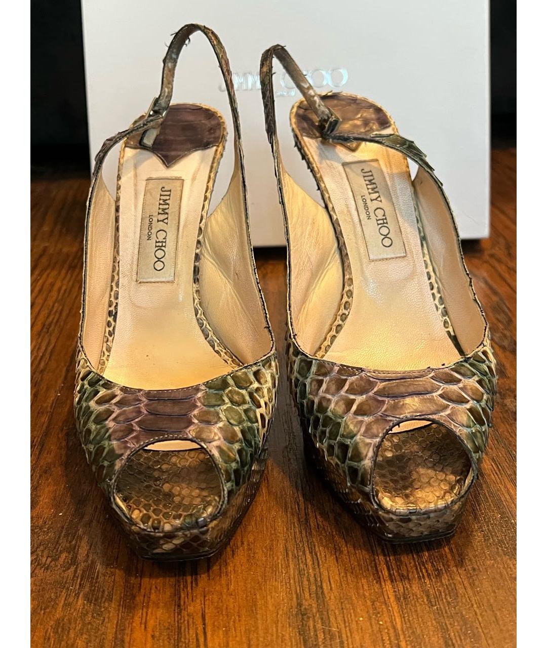 JIMMY CHOO Мульти босоножки из кожи питона, фото 2