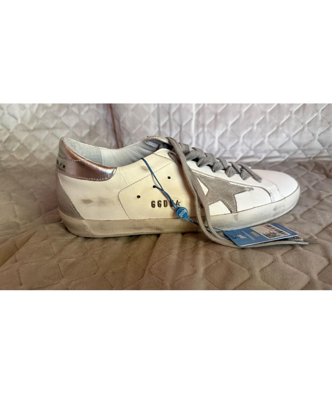 GOLDEN GOOSE Белые кожаные кеды, фото 6