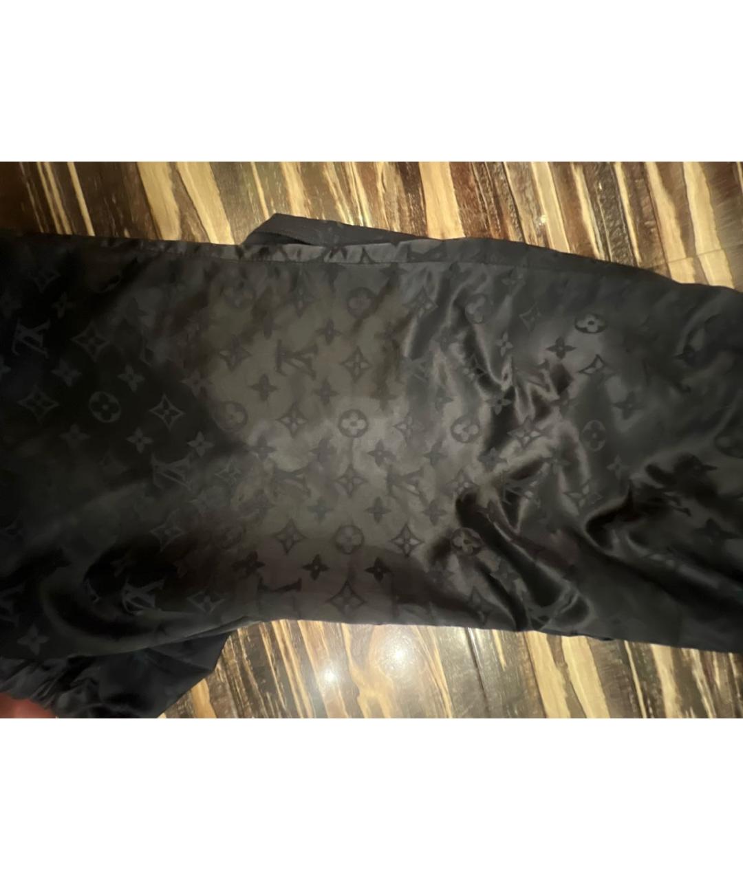 LOUIS VUITTON Черные полиамидовые брюки широкие, фото 4