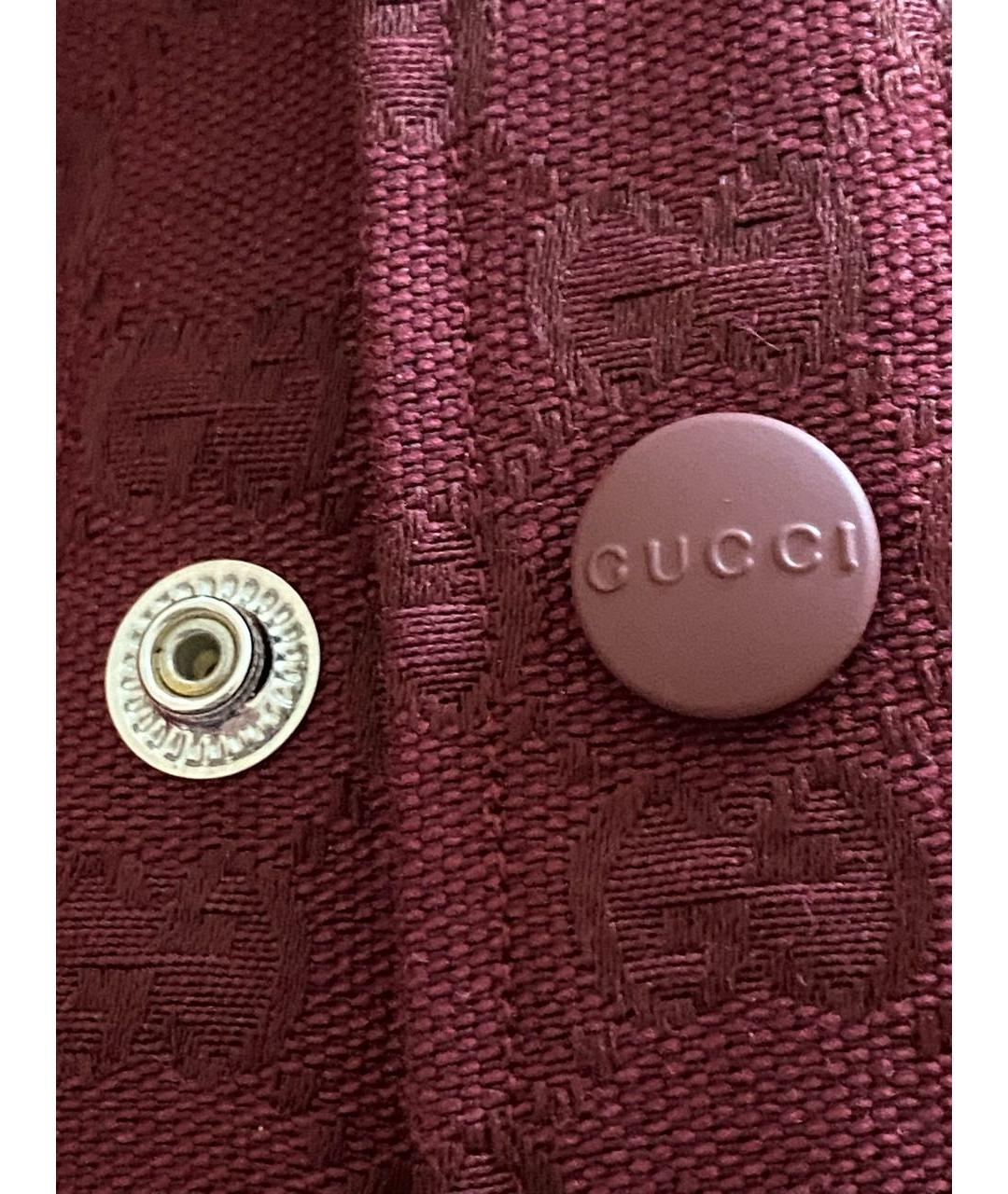 GUCCI Бордовая хлопко-полиэстеровая кэжуал рубашка, фото 6