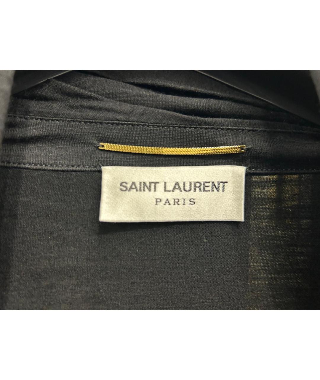 SAINT LAURENT Черное шерстяное коктейльное платье, фото 5