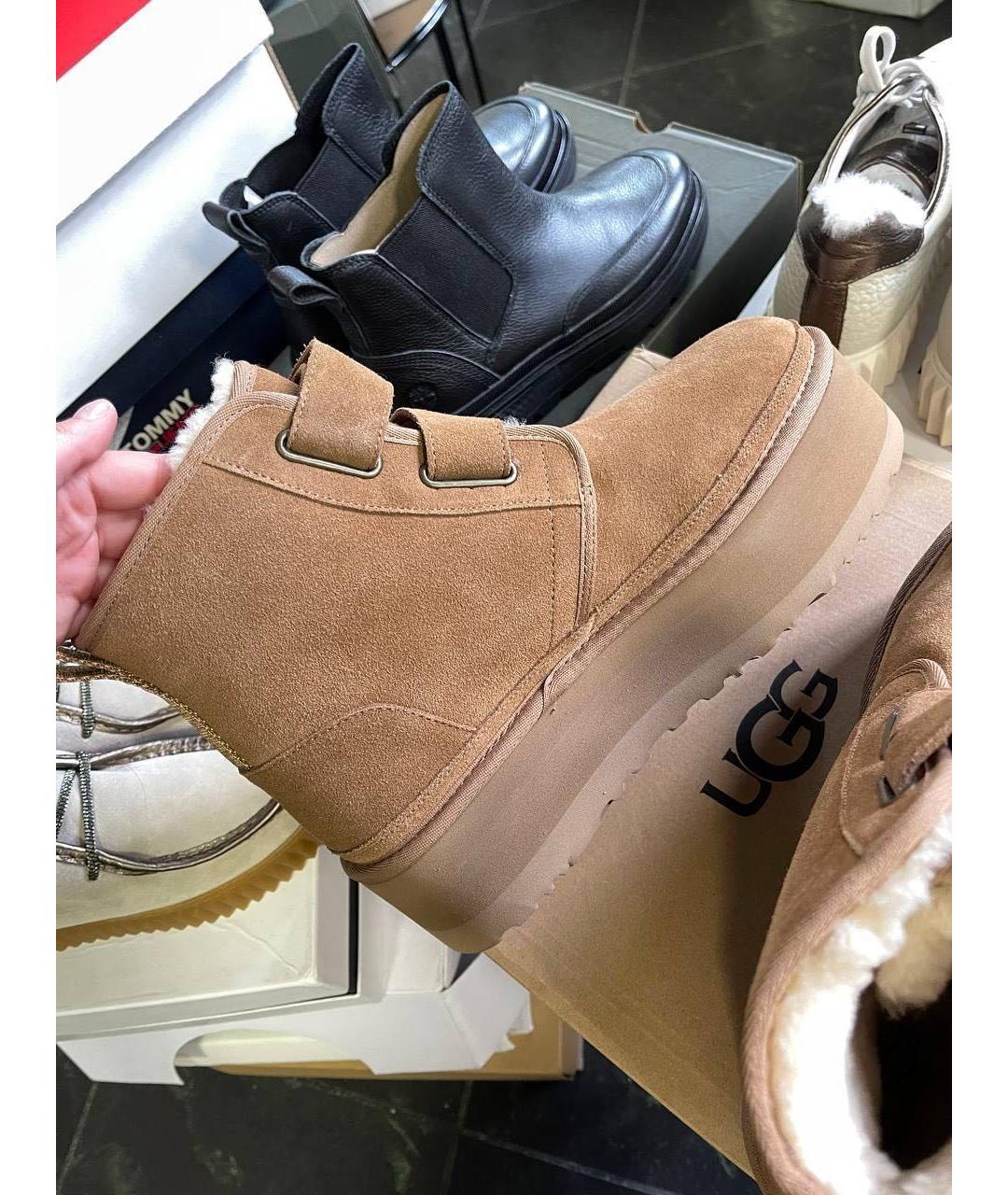 UGG Коричневые замшевые ботинки, фото 6