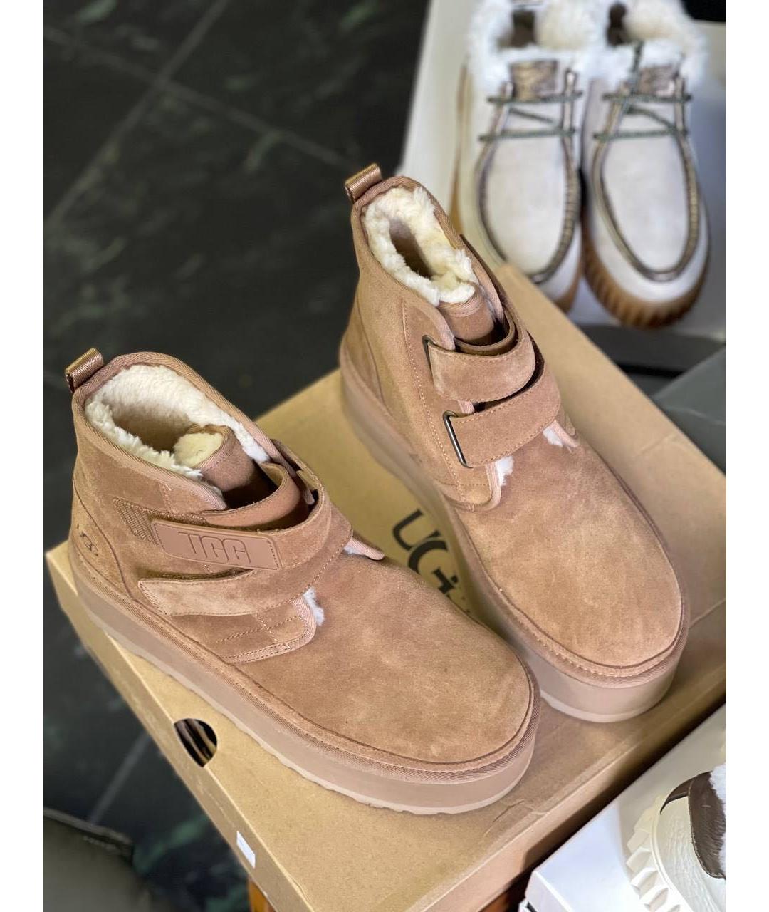 UGG Коричневые замшевые ботинки, фото 7