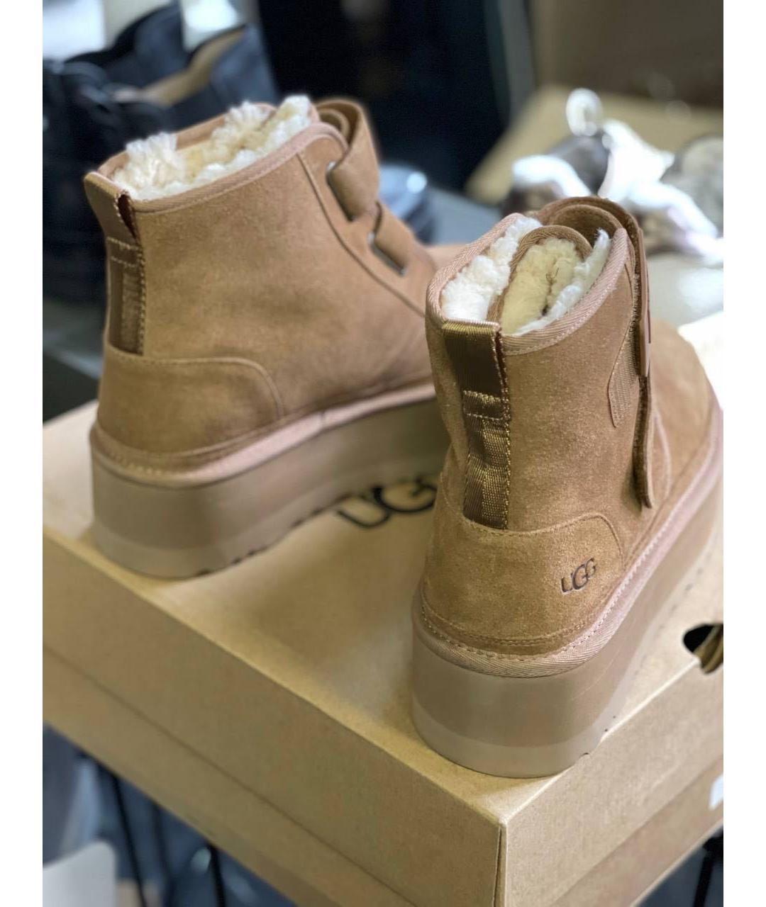UGG Коричневые замшевые ботинки, фото 3