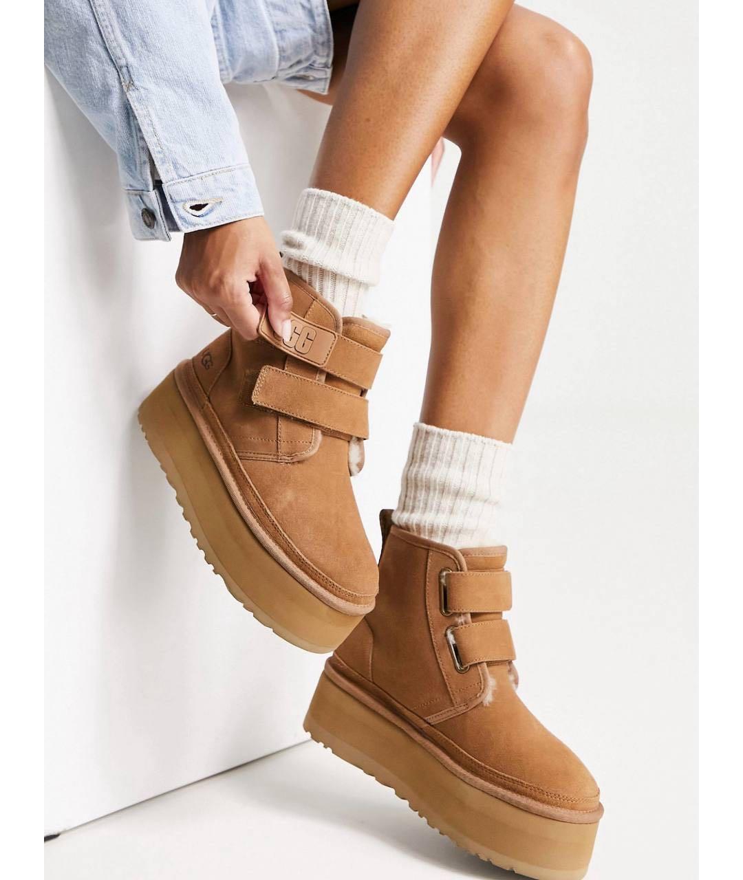 UGG Коричневые замшевые ботинки, фото 8