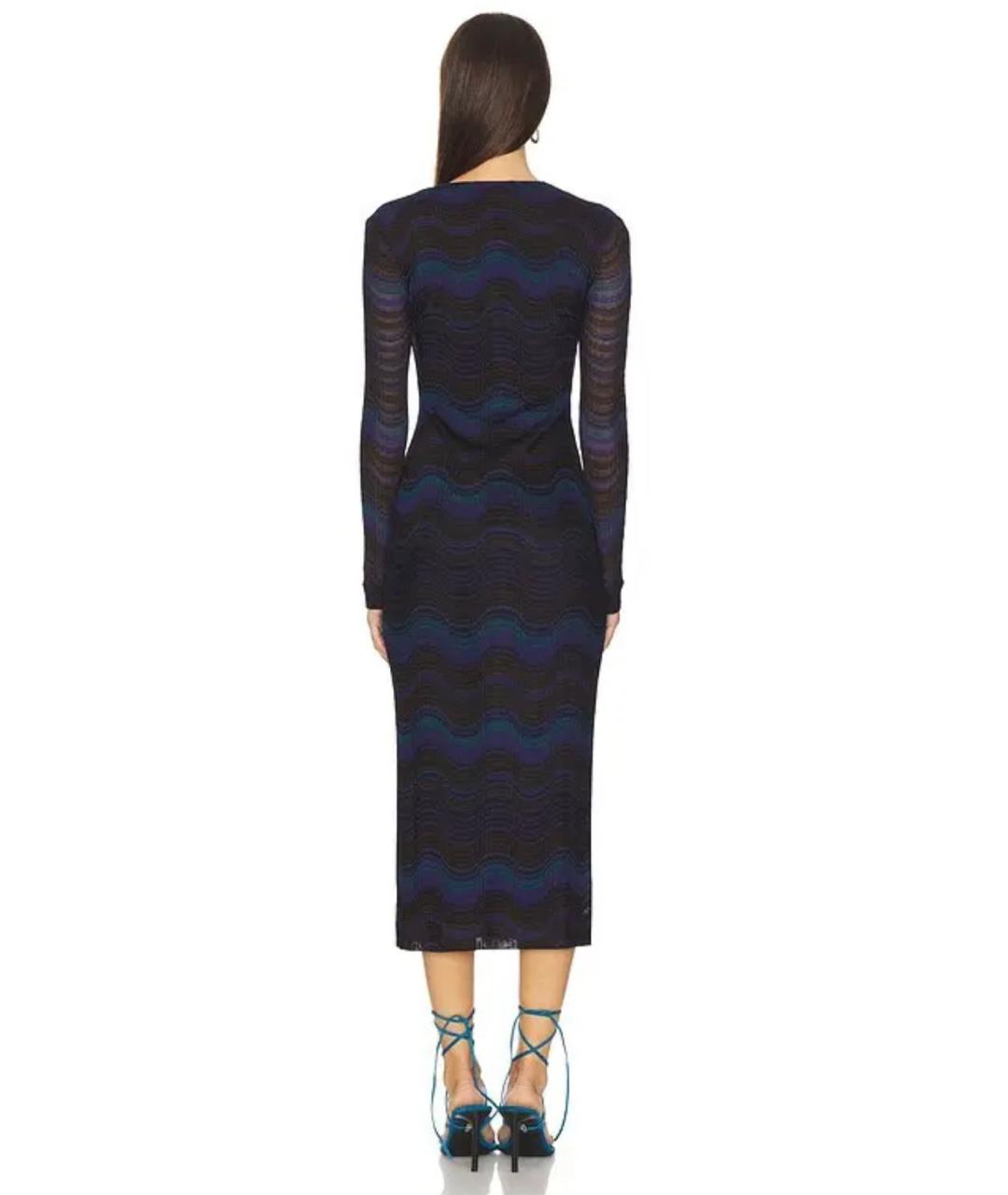 MISSONI Синее вискозное коктейльное платье, фото 8