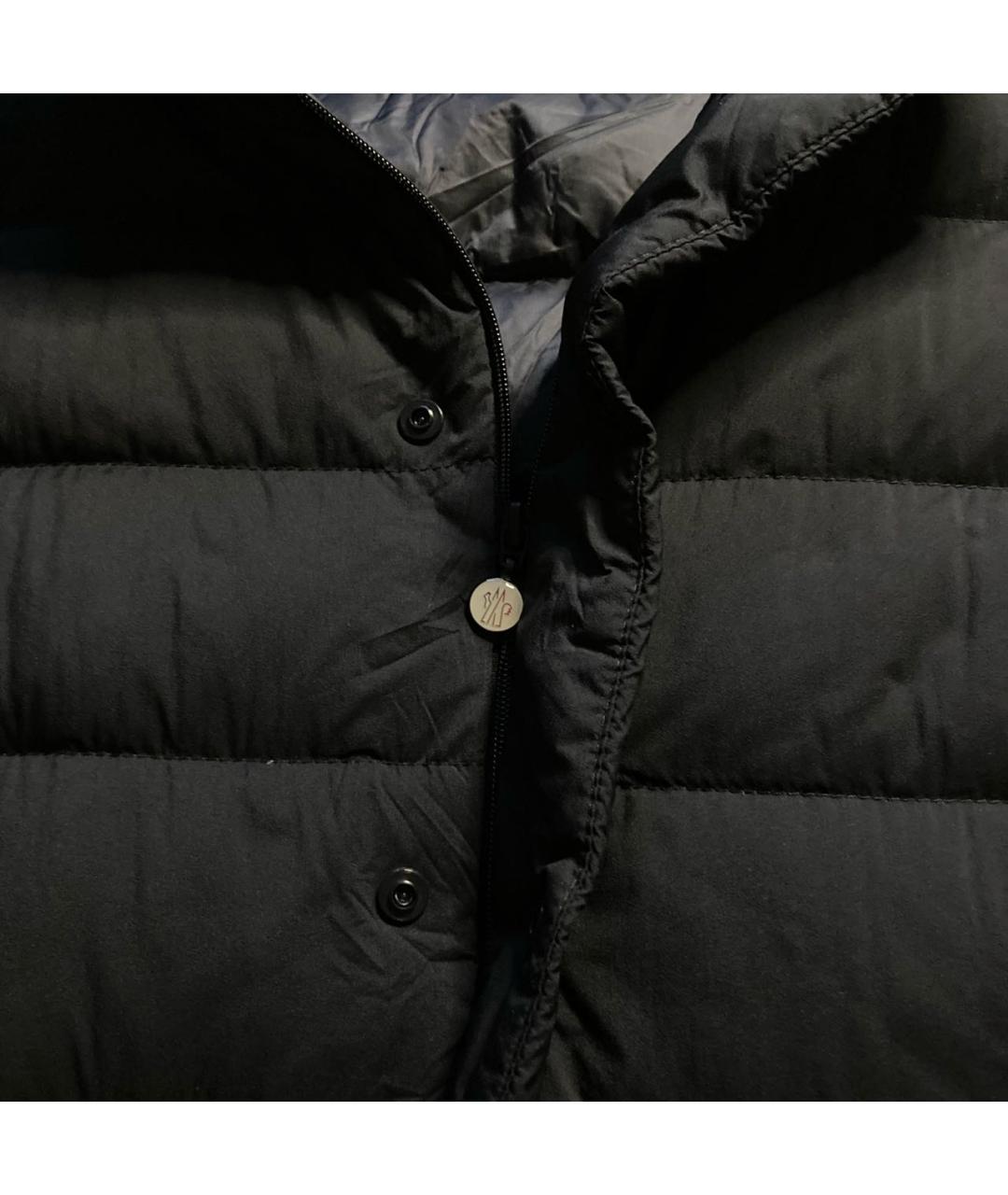 MONCLER Темно-синяя нейлоновая куртка, фото 5