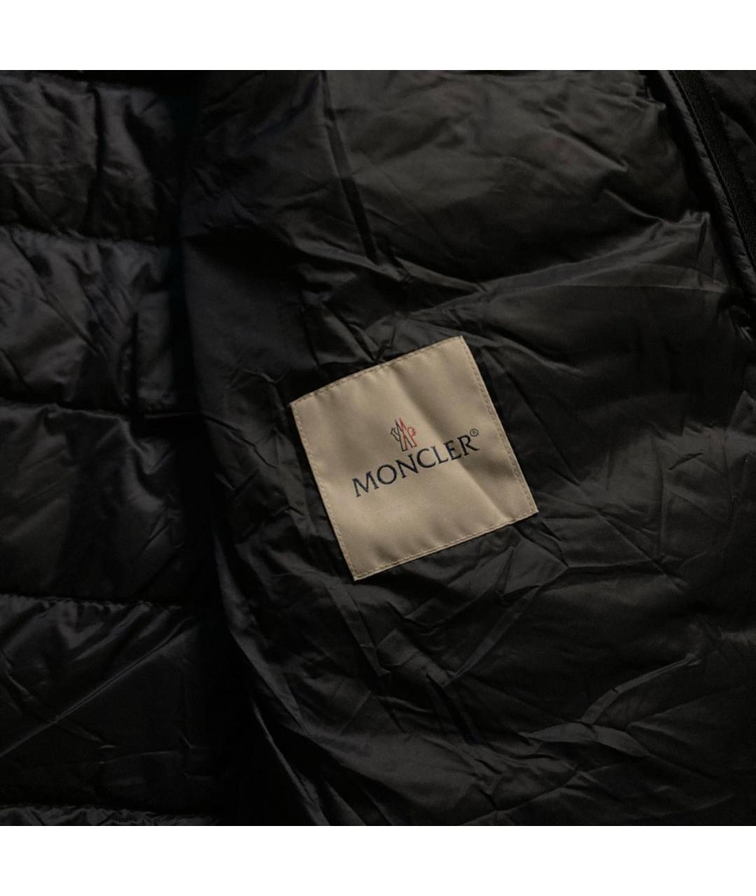 MONCLER Темно-синяя нейлоновая куртка, фото 6