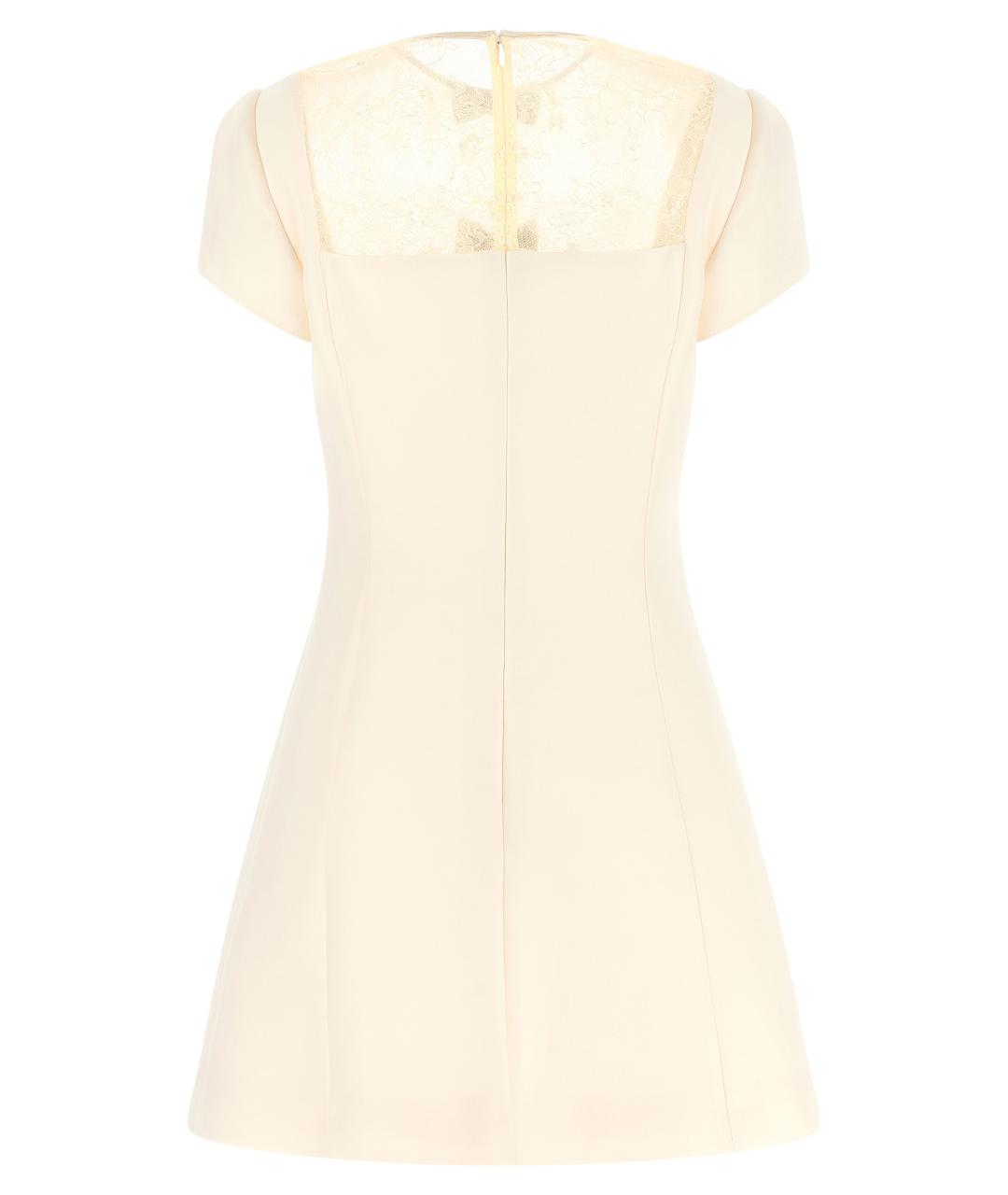 VALENTINO Белое шерстяное коктейльное платье, фото 2