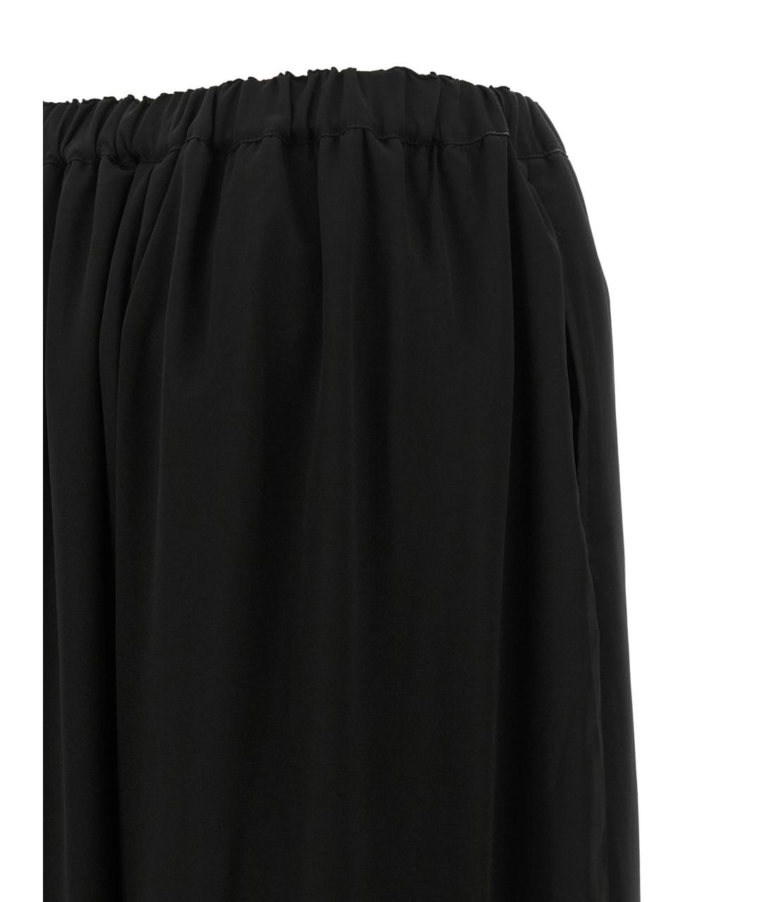 COMME DES GARÇONS Черные шерстяные брюки широкие, фото 4