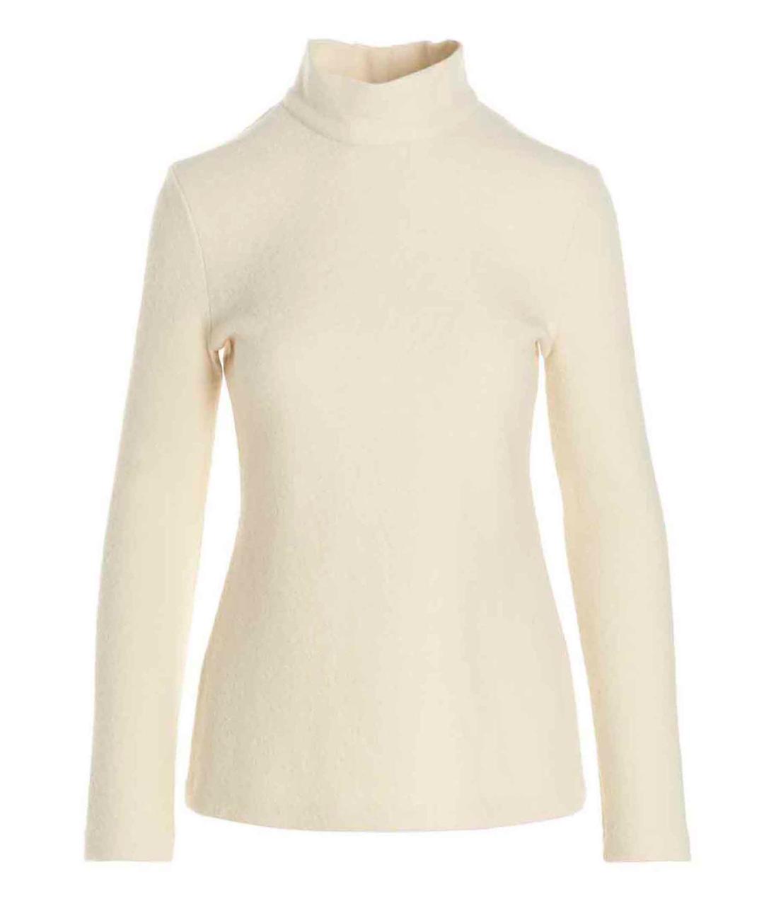 JIL SANDER Белая шерстяная водолазка, фото 1