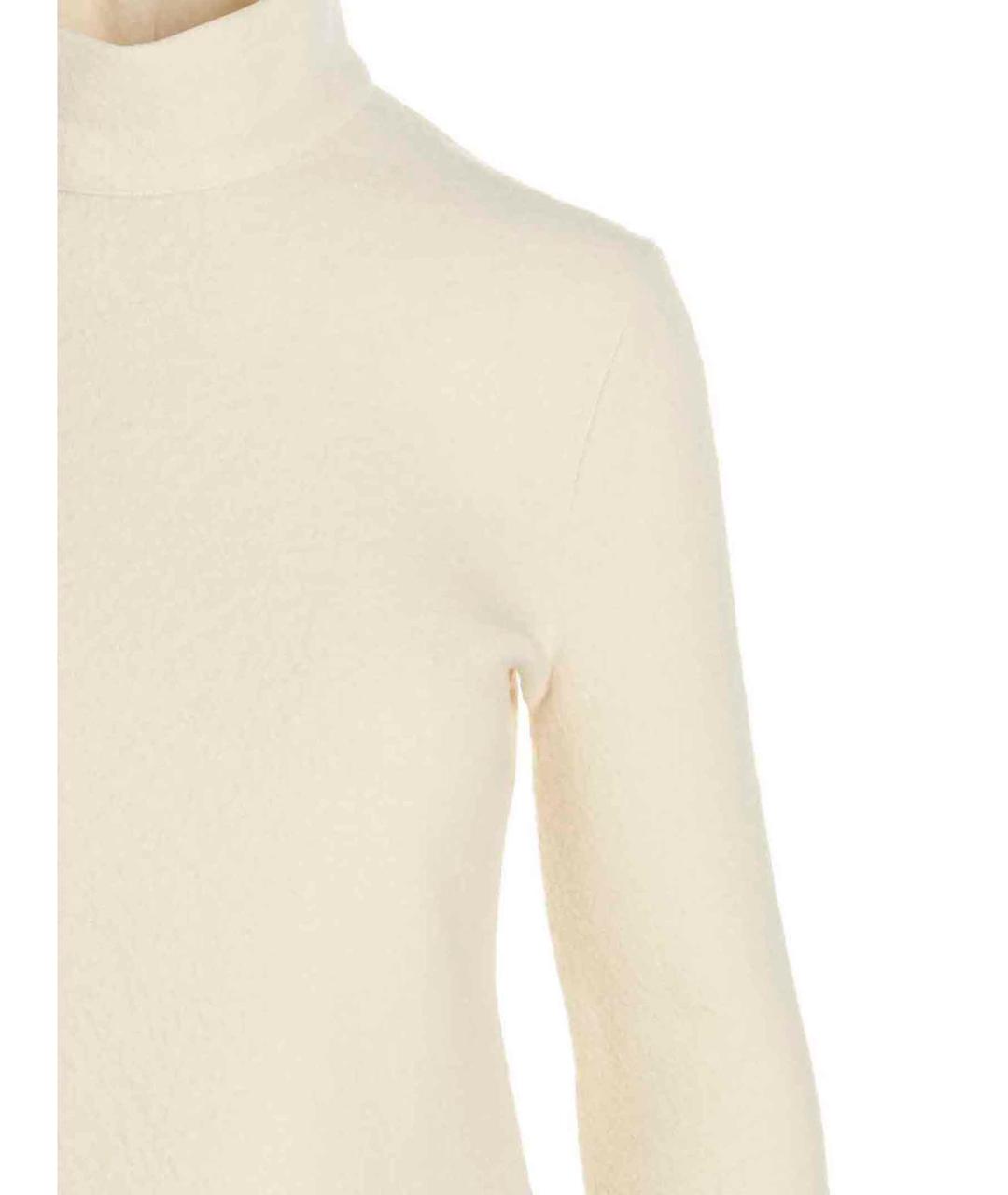 JIL SANDER Белая шерстяная водолазка, фото 3