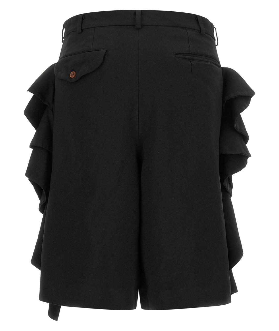 COMME DES GARÇONS Черные полиэстеровые шорты, фото 2