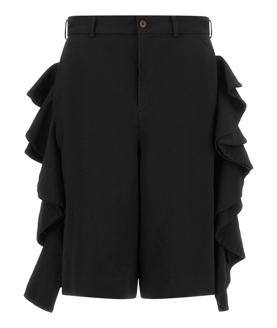 COMME DES GARÇONS Черные полиэстеровые шорты, фото 1