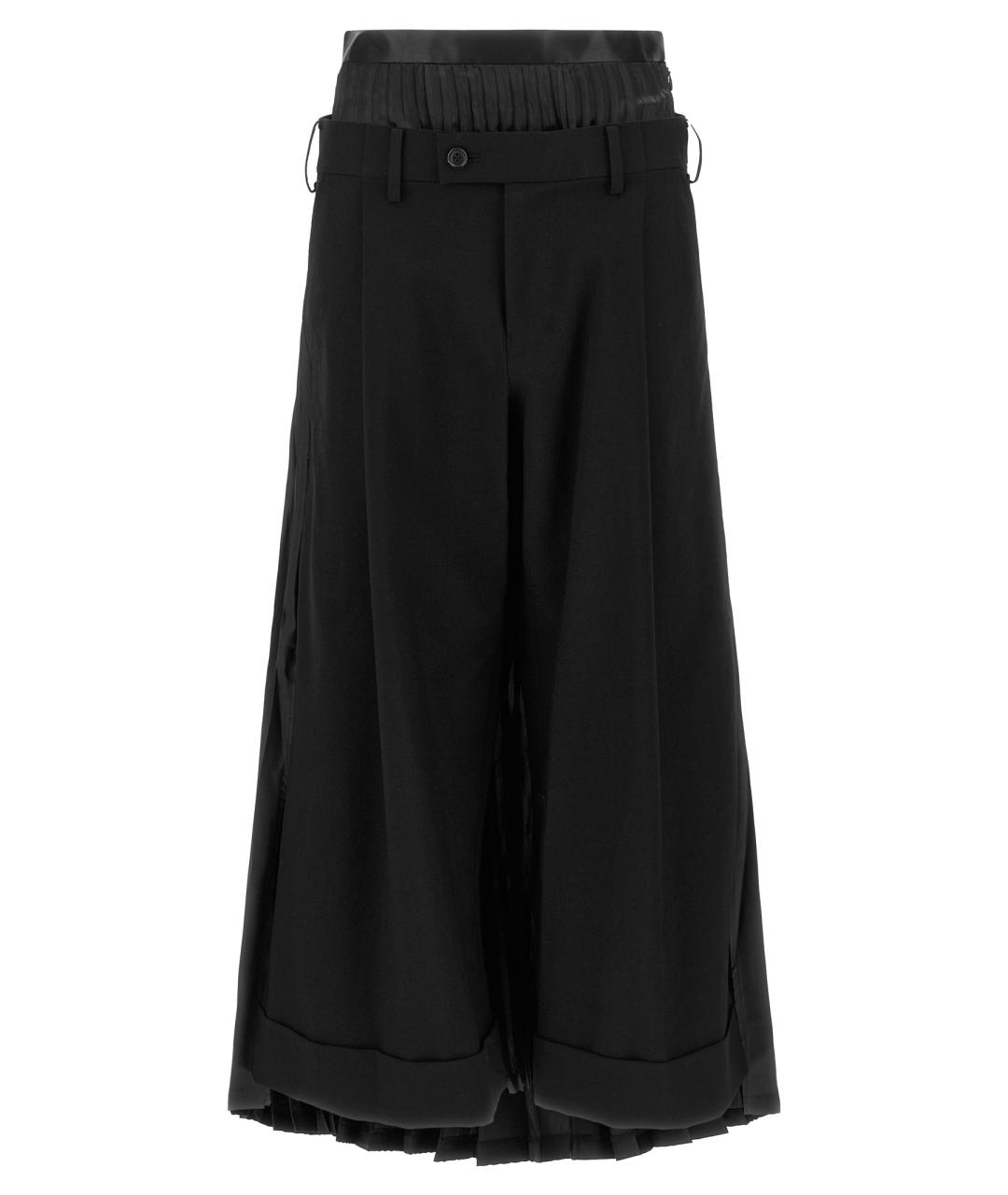 JUNYA WATANABE Черные шерстяные брюки широкие, фото 1