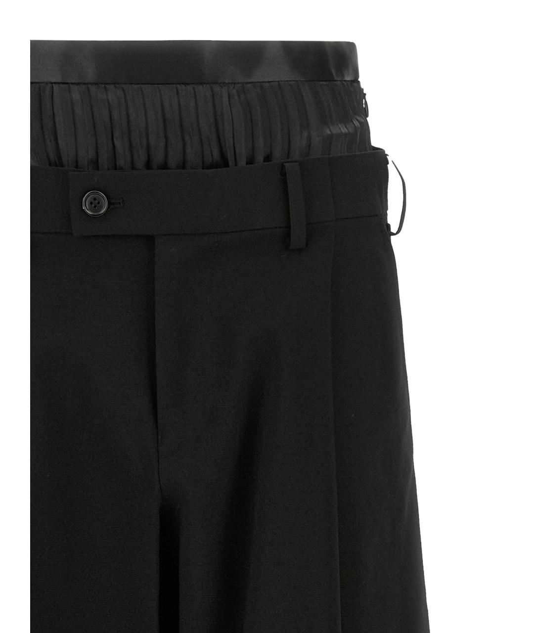 JUNYA WATANABE Черные шерстяные брюки широкие, фото 3