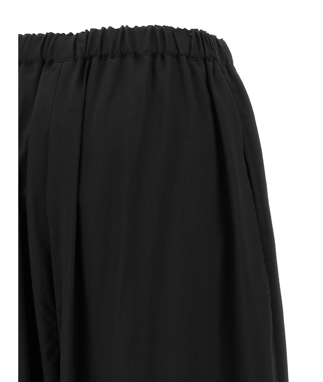 COMME DES GARÇONS Черные шерстяные брюки широкие, фото 4