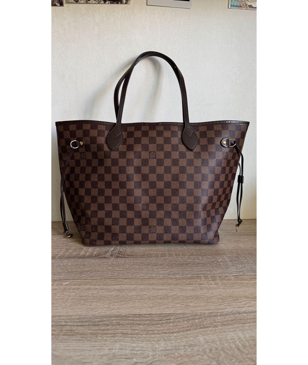 LOUIS VUITTON Коричневая сумка тоут из канвы, фото 2