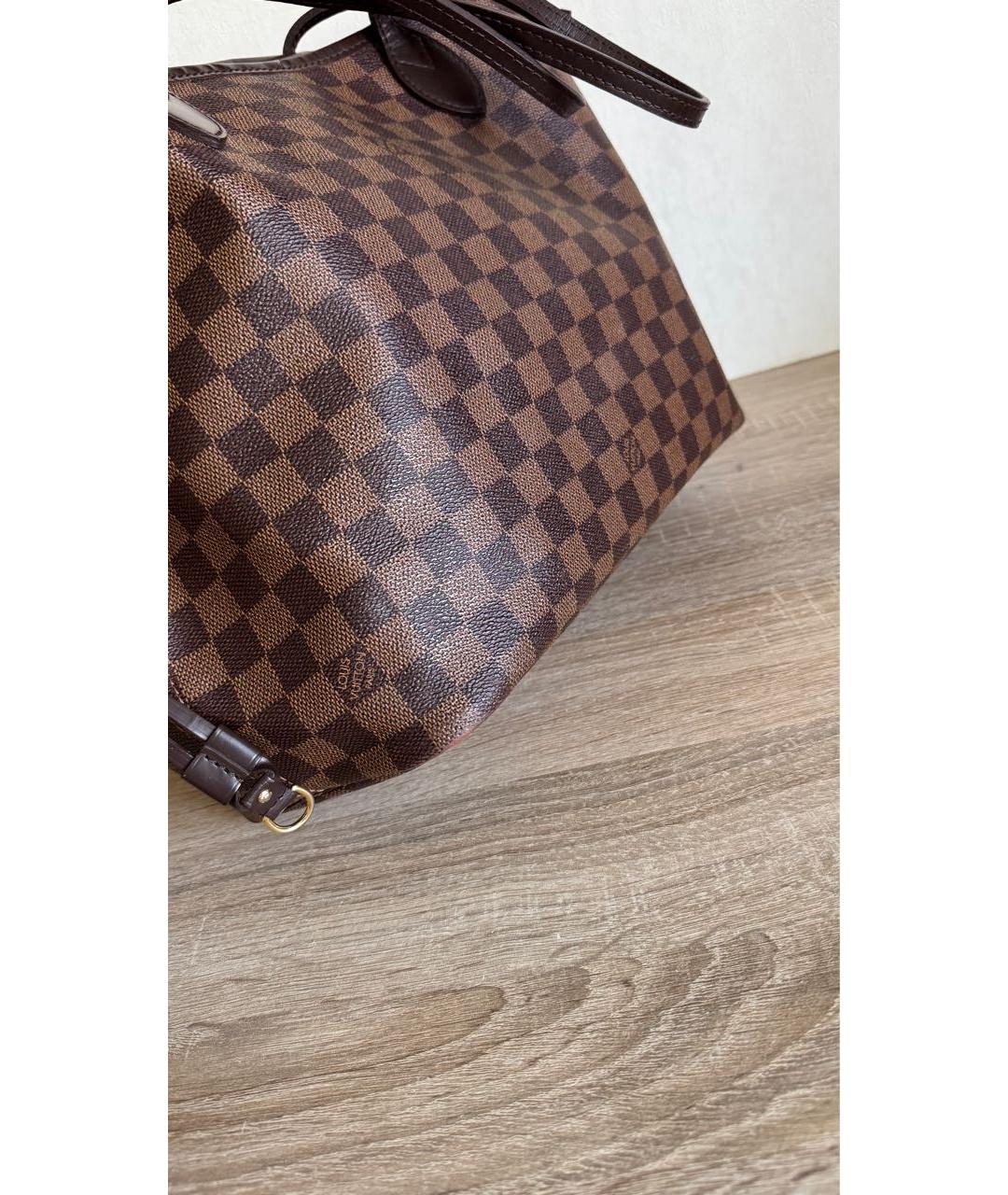 LOUIS VUITTON Коричневая сумка тоут из канвы, фото 6