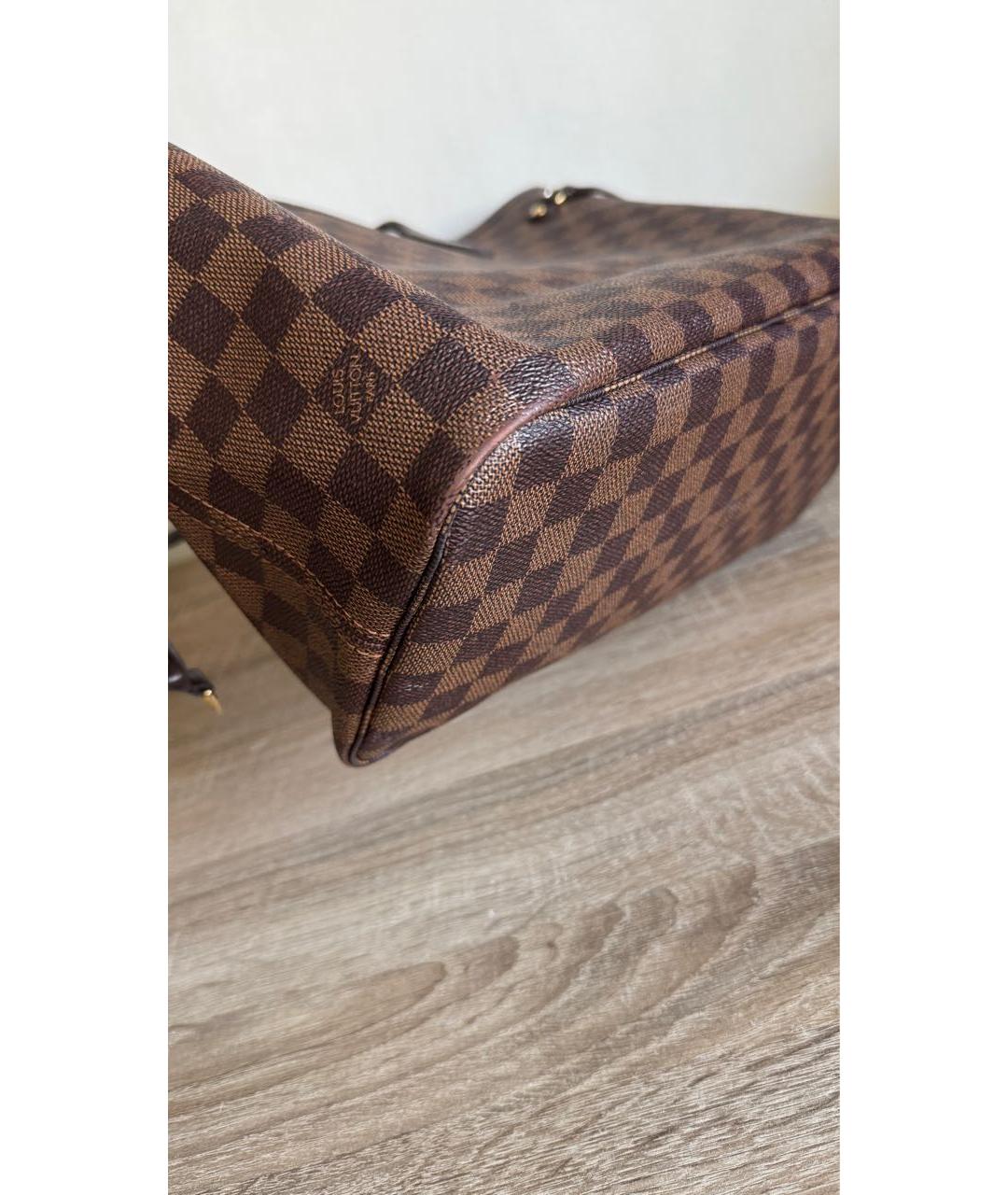 LOUIS VUITTON Коричневая сумка тоут из канвы, фото 3
