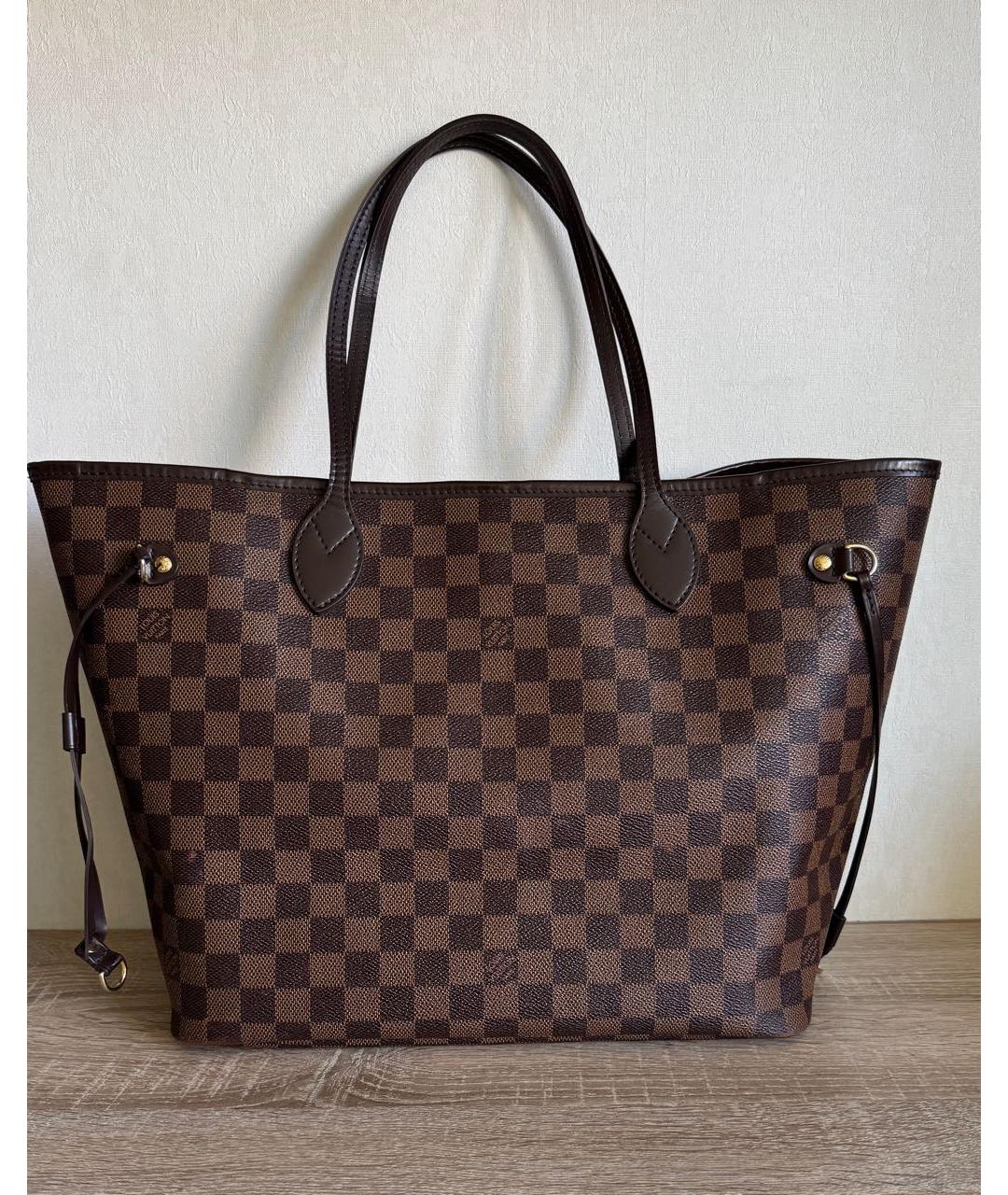 LOUIS VUITTON Коричневая сумка тоут из канвы, фото 9