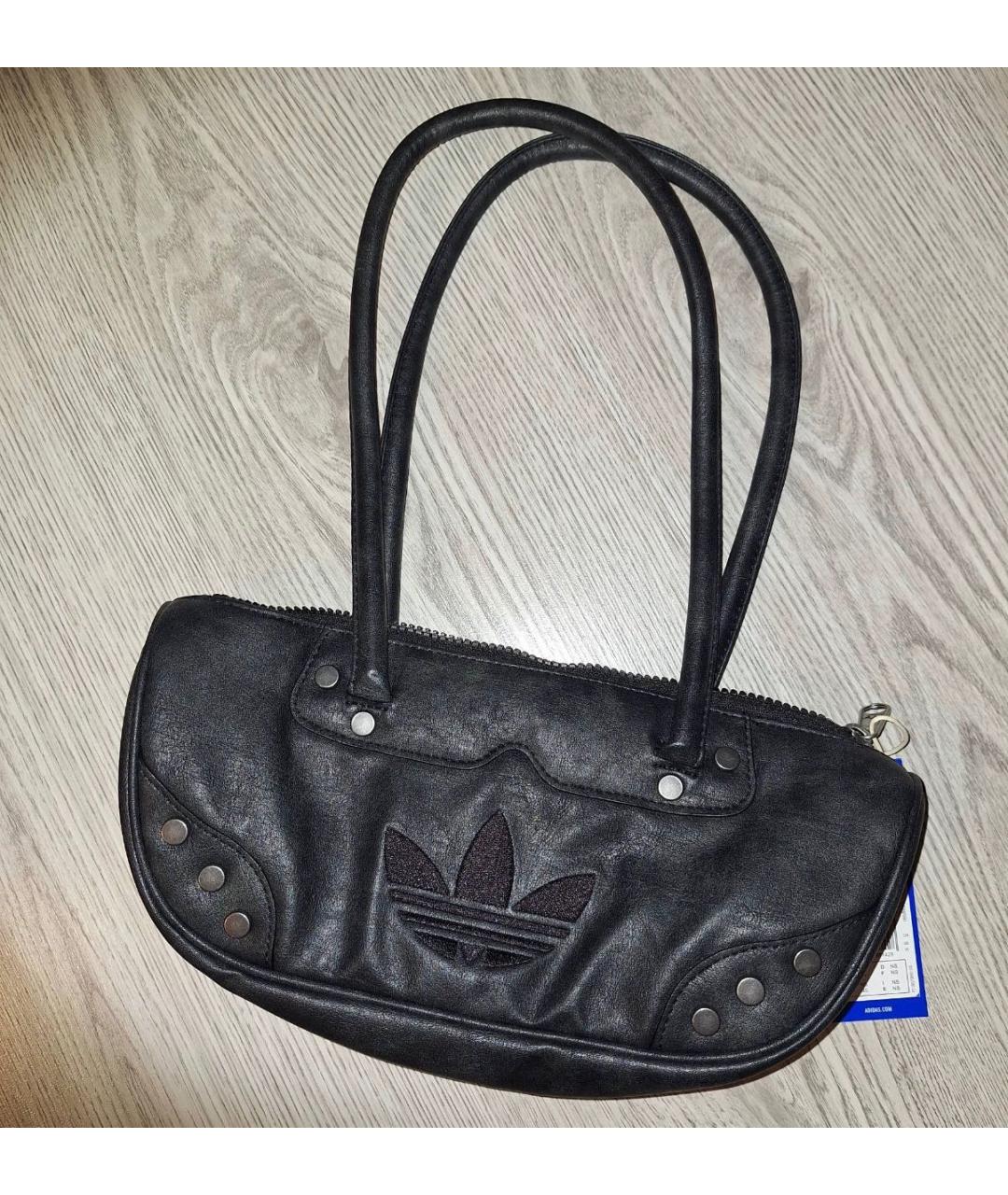ADIDAS Черная сумка через плечо из искусственной кожи, фото 6