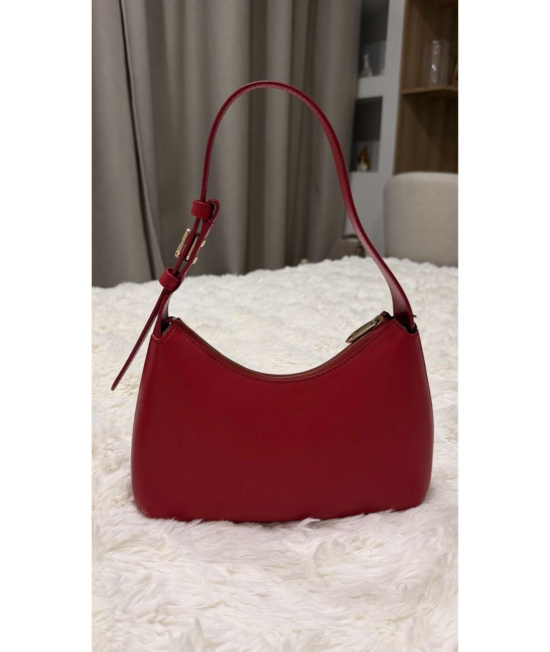 FURLA Красная кожаная сумка через плечо, фото 3