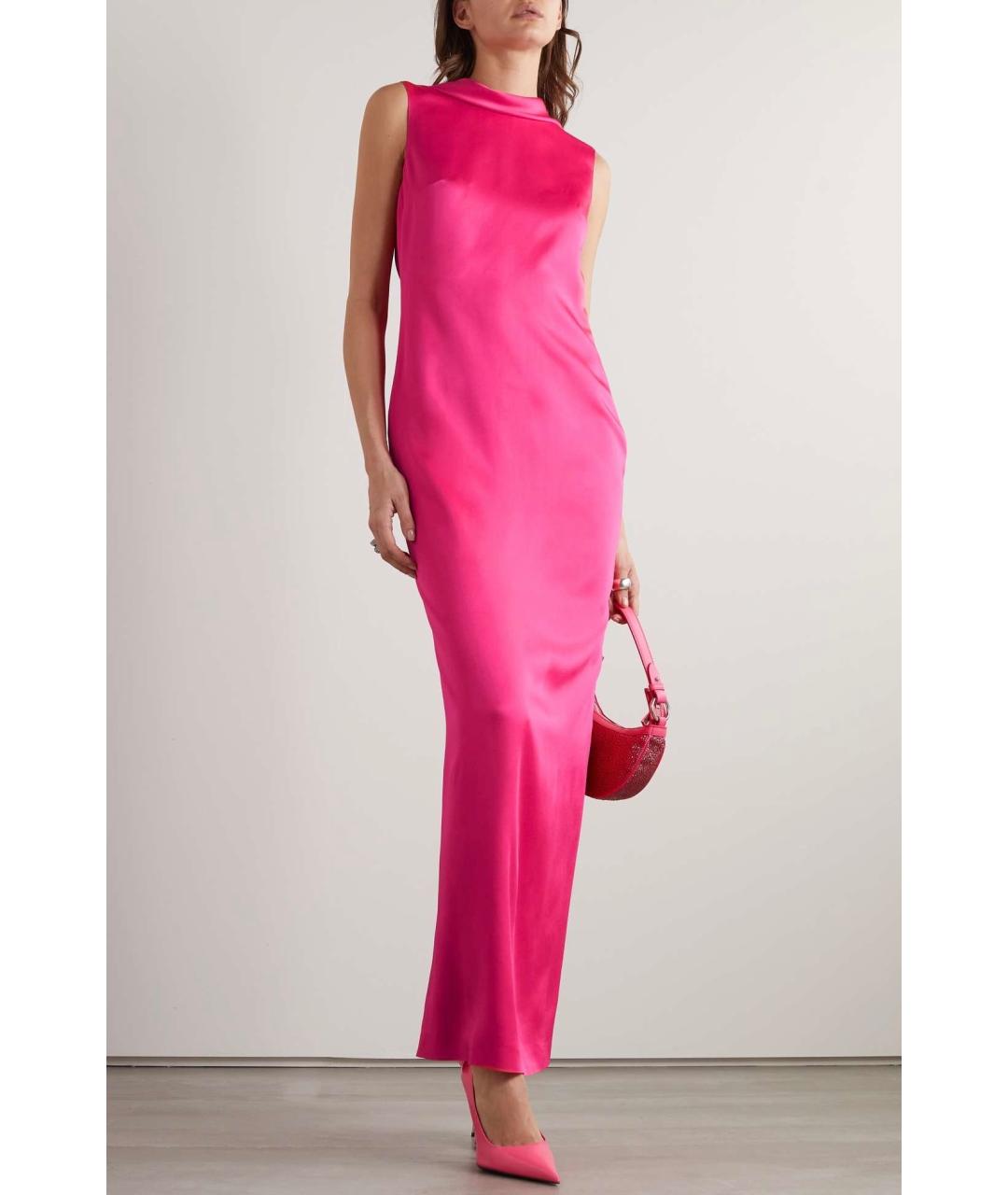 VERSACE Фуксия ацетатное вечернее платье, фото 6