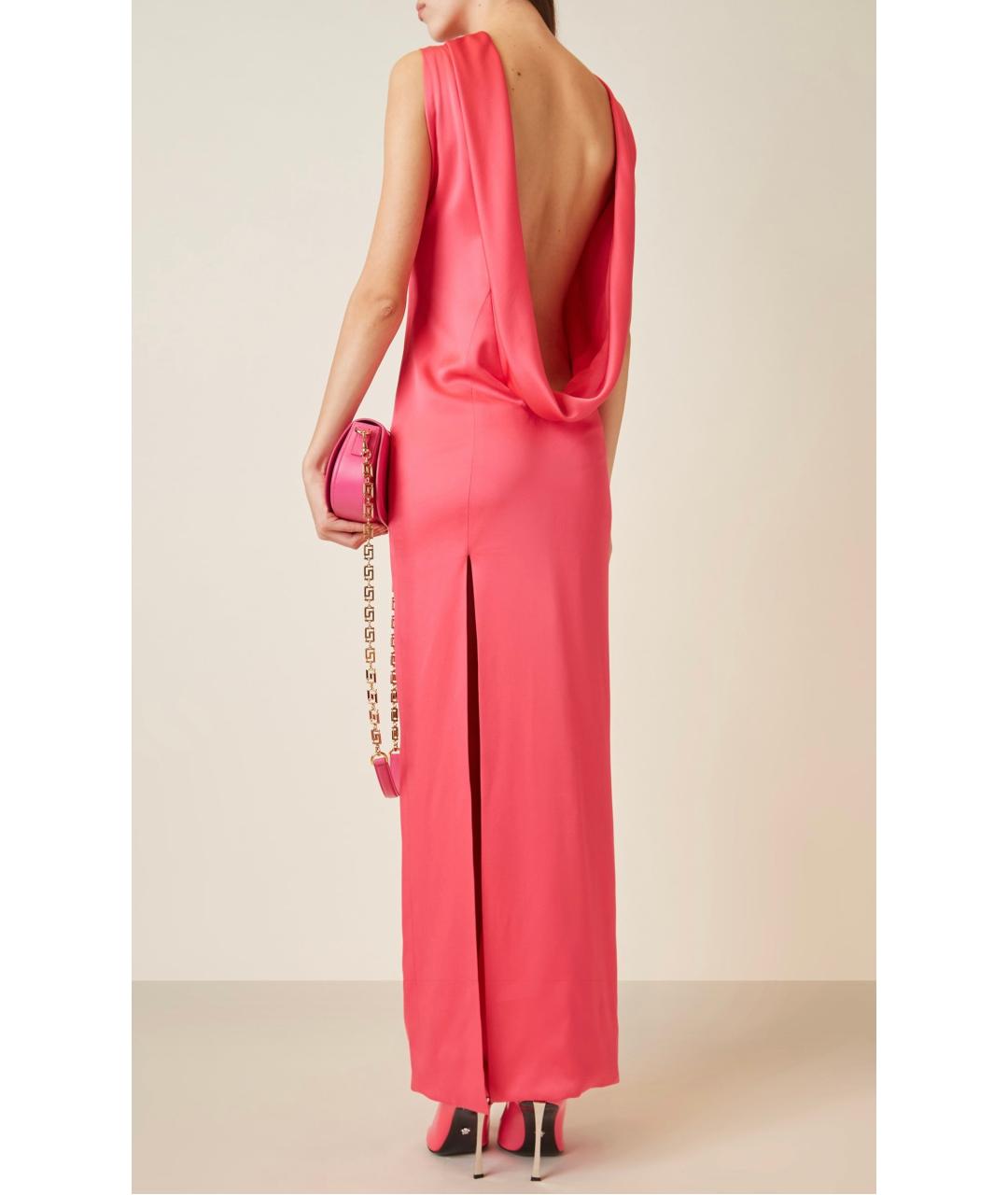 VERSACE Фуксия ацетатное вечернее платье, фото 8