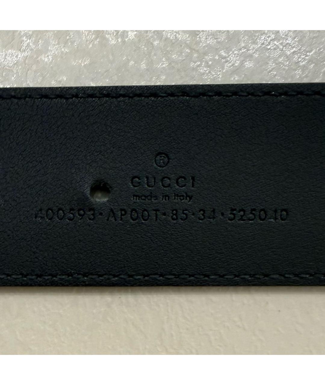 GUCCI Черный кожаный ремень, фото 3