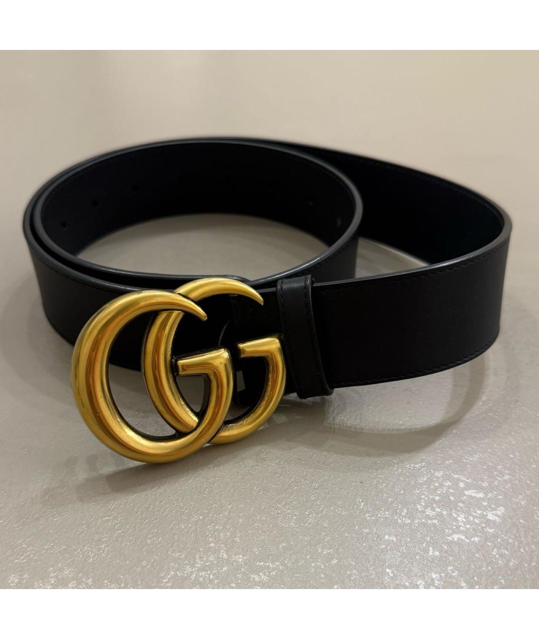GUCCI Черный кожаный ремень, фото 4