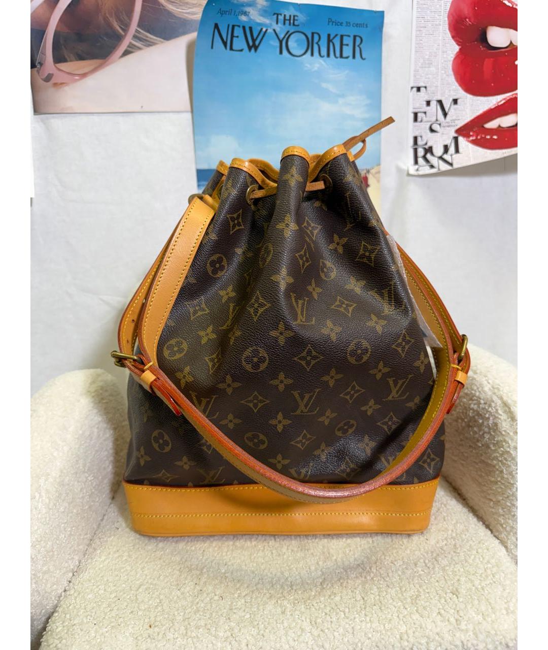LOUIS VUITTON Коричневая сумка через плечо из канвы, фото 7