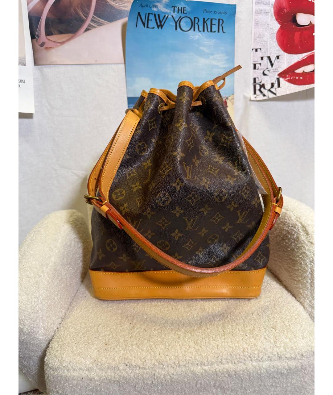 LOUIS VUITTON Коричневая сумка через плечо из канвы, фото 2