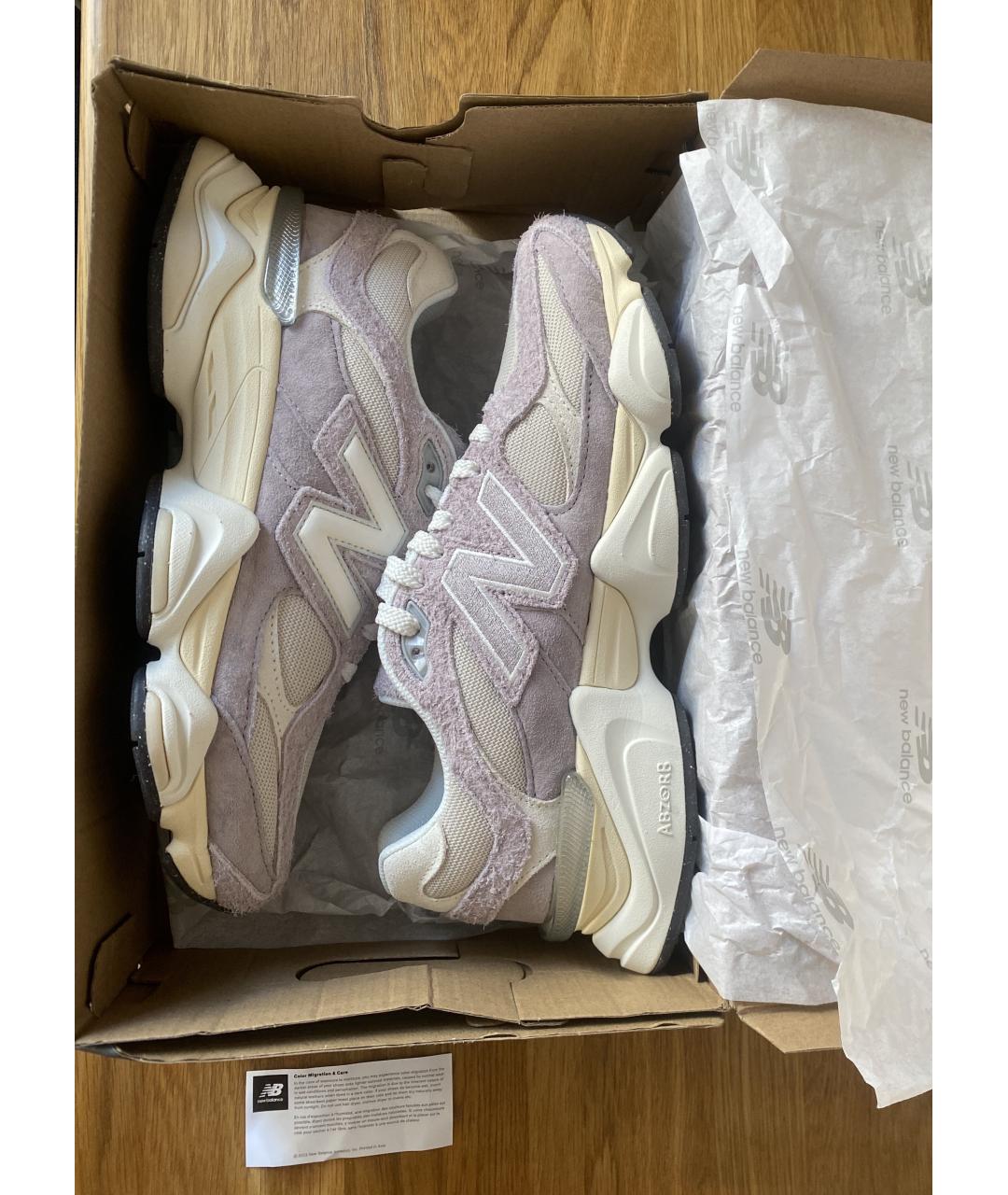 NEW BALANCE Фиолетовые замшевые высокие кроссовки / кеды, фото 5