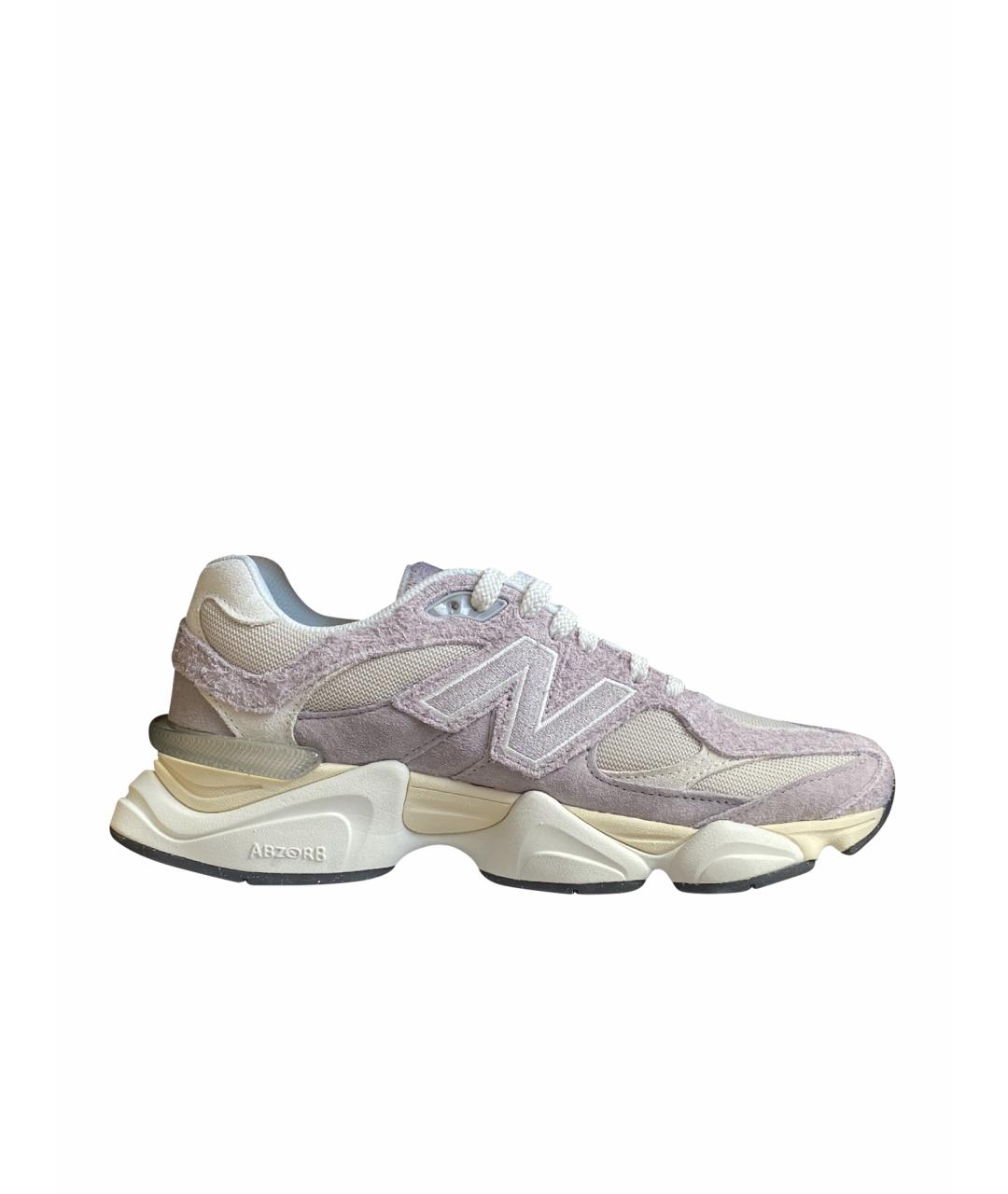 NEW BALANCE Фиолетовые замшевые высокие кроссовки / кеды, фото 1