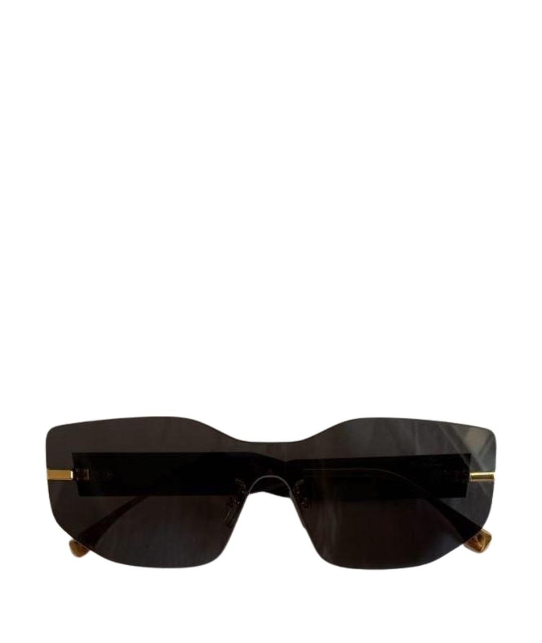 FENDI Черные пластиковые солнцезащитные очки, фото 1