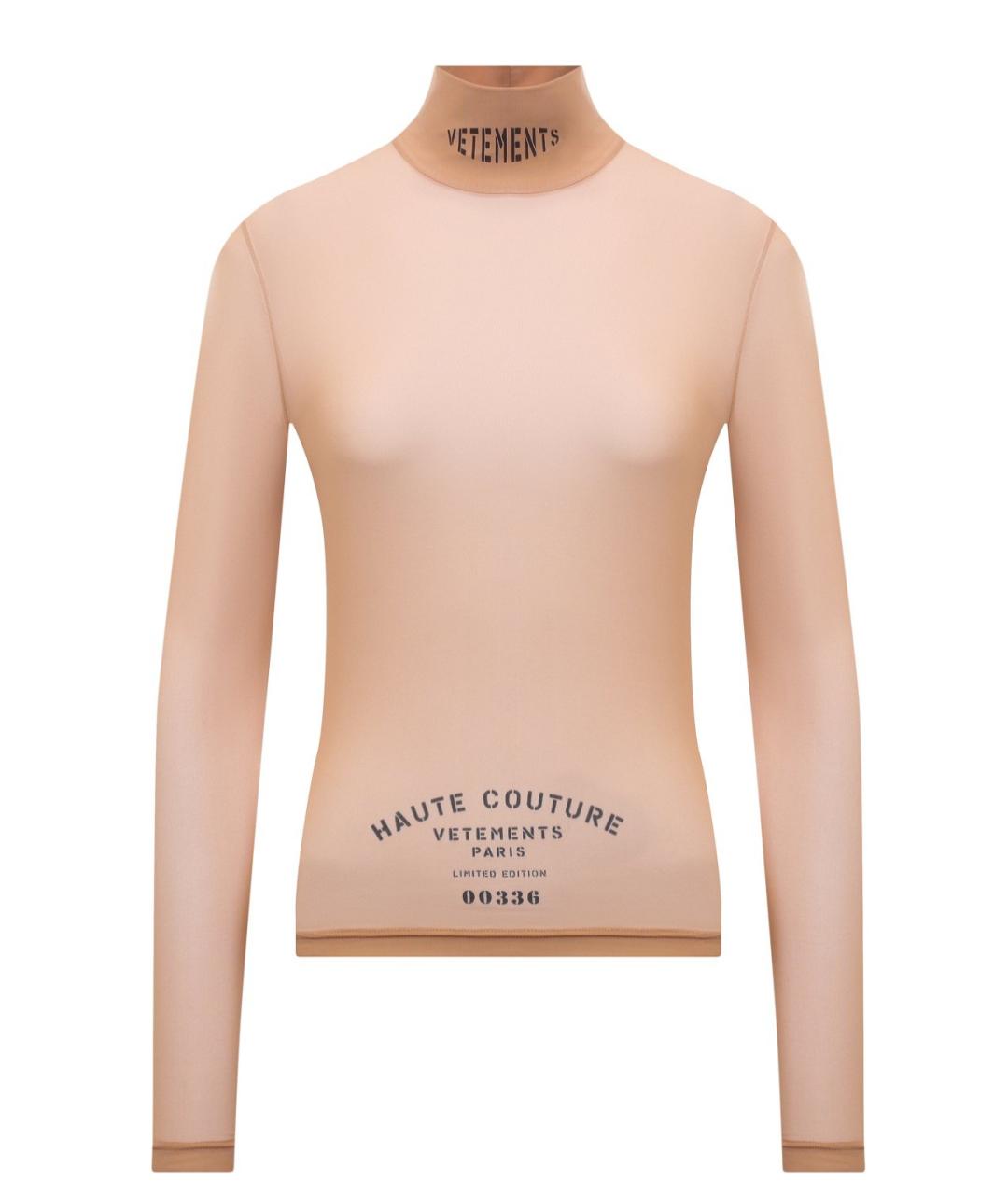 VETEMENTS Бежевая полиамидовая майка, фото 1